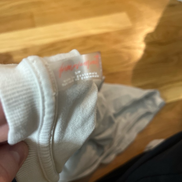 Free People Hot Shot Tee Romper light grey color - Picture 5 of 5